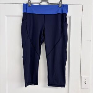 Lululemon Quick feet Crop 19" Leggings Navy/Blue 10